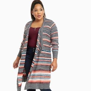 Torrid striped cardigan